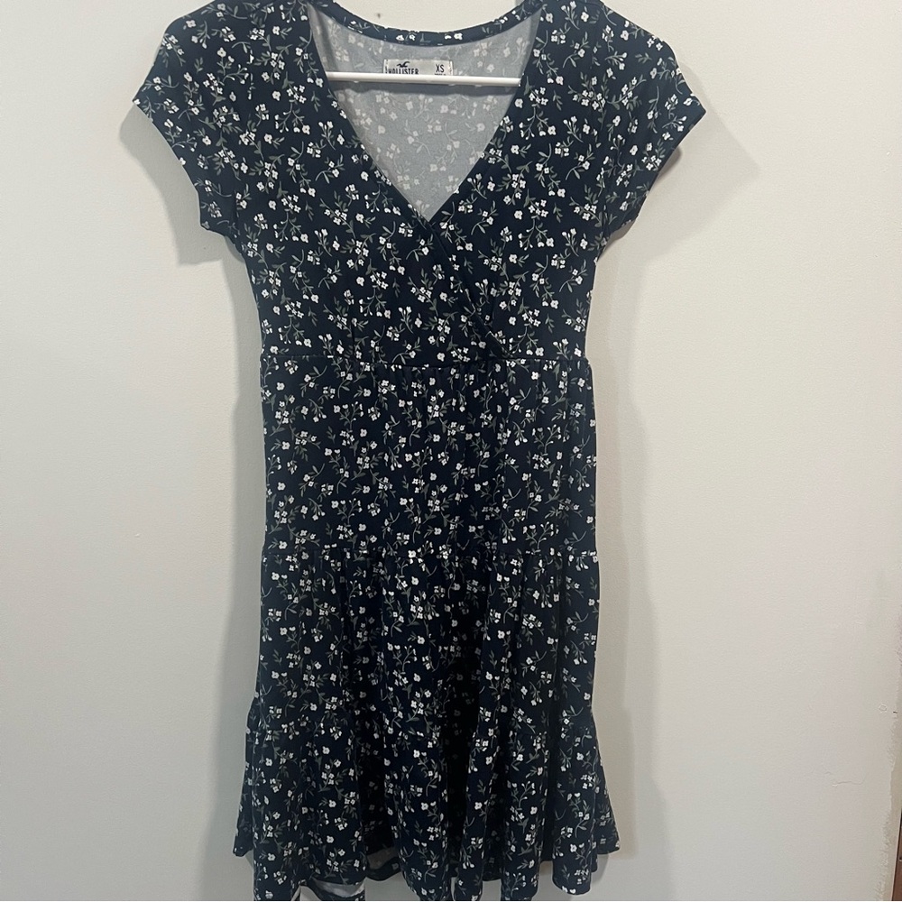 Hollister Navy Floral Mini Dress